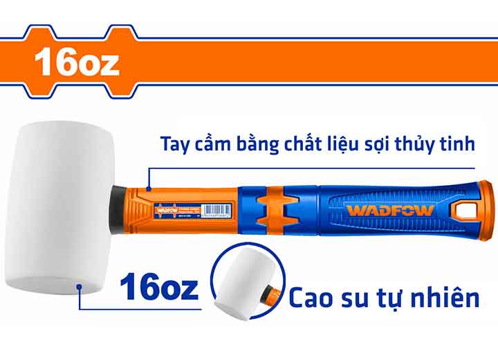 16oz-450g-bua-cao-su-trang-mem-can-nhua-wadfow-whm7304