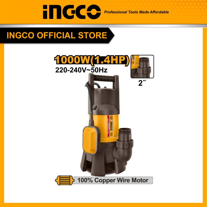 Bơm chìm nước thải 1000W INGCO SPD10001